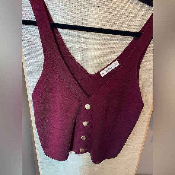 ZARA Cropped Knit Top - Picture 1 of 5